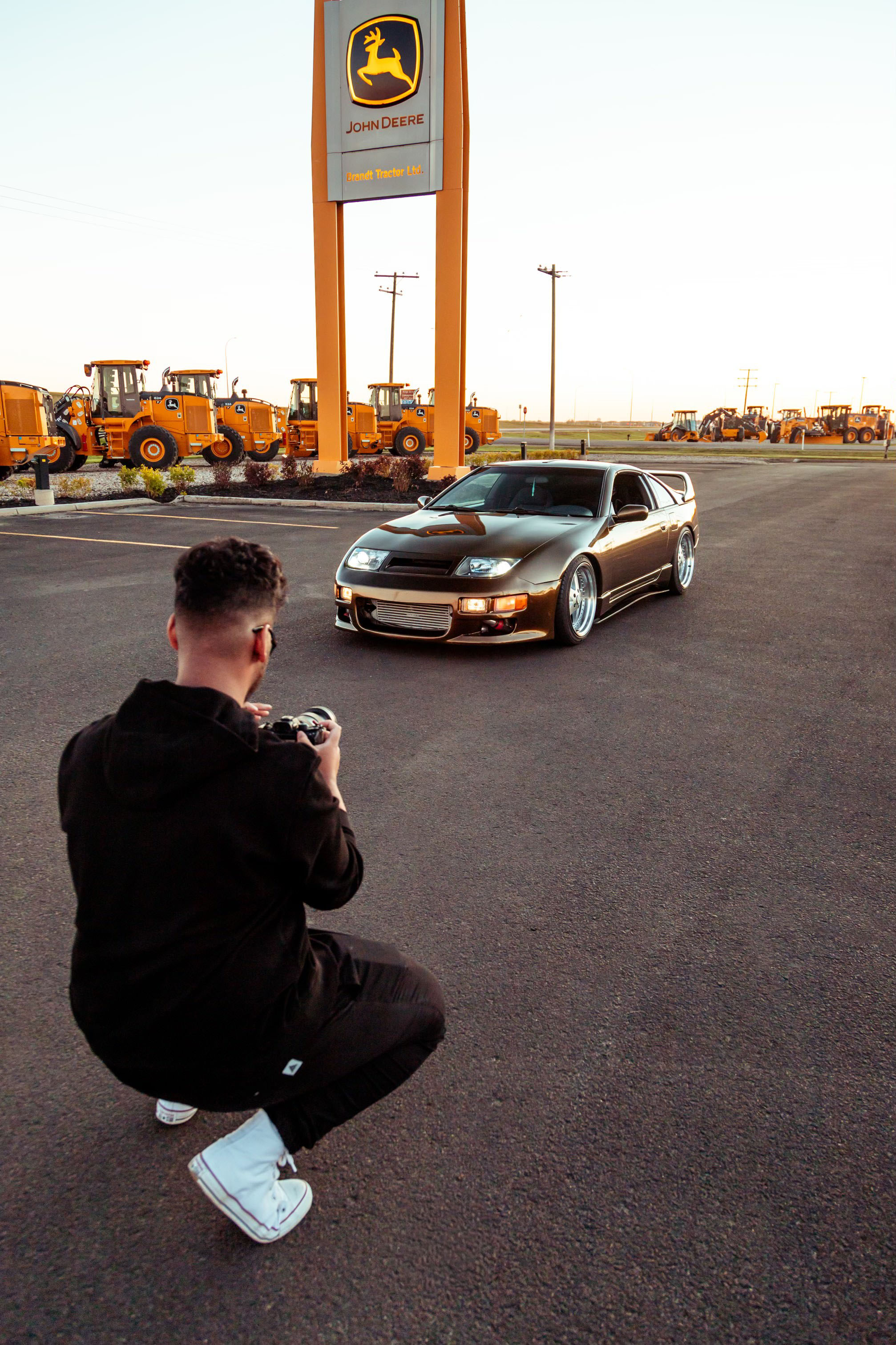 Rafhin photographing a Nissan 300ZX